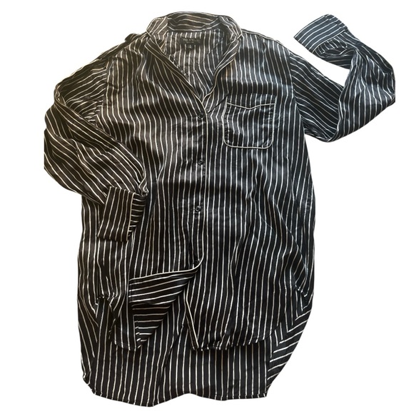 rag & bone Tops - rag & bone Black and White Striped Blouse